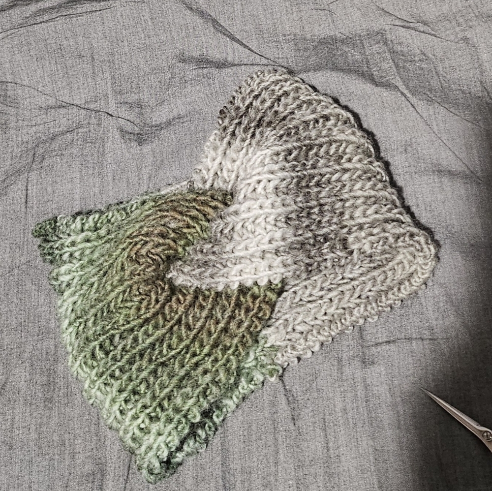 Handknit knot headband handmade by me